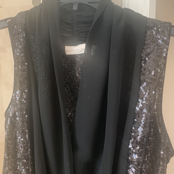 Black bodysuit with chiffon and tiny black sequin’s size M - Picture 3 of 4